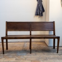 French wooden station bench