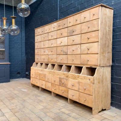 French wooden apothecary cabinet