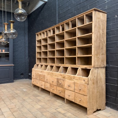 French wooden apothecary cabinet