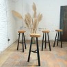 Set of 4 straw stools